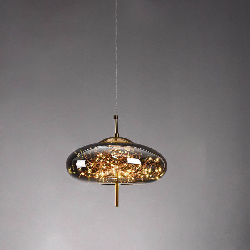 Scandinavian Oval Glass Pendant