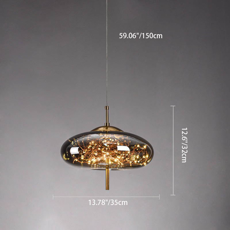 Scandinavian Oval Glass Pendant