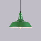 Vintage Green Iron Cone Pendant Light