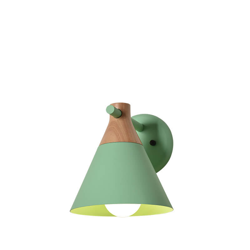 Nordic Wood Macaron Wall Sconce