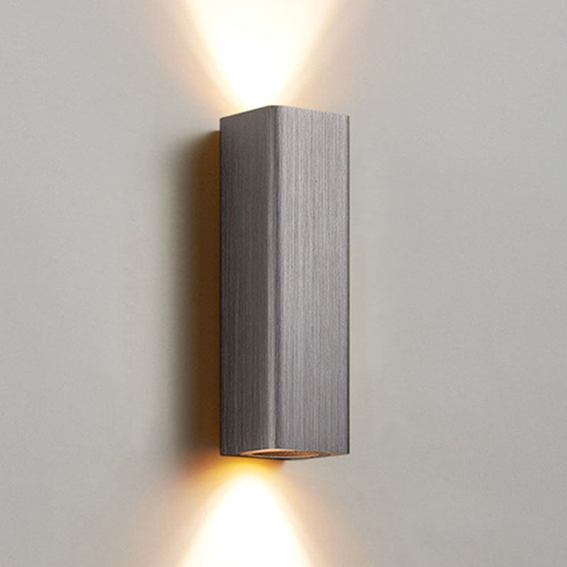 Brushed Aluminum Rectangular LED Sconce