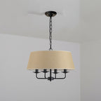 Classic European 4-Light Iron Pendant Lamp