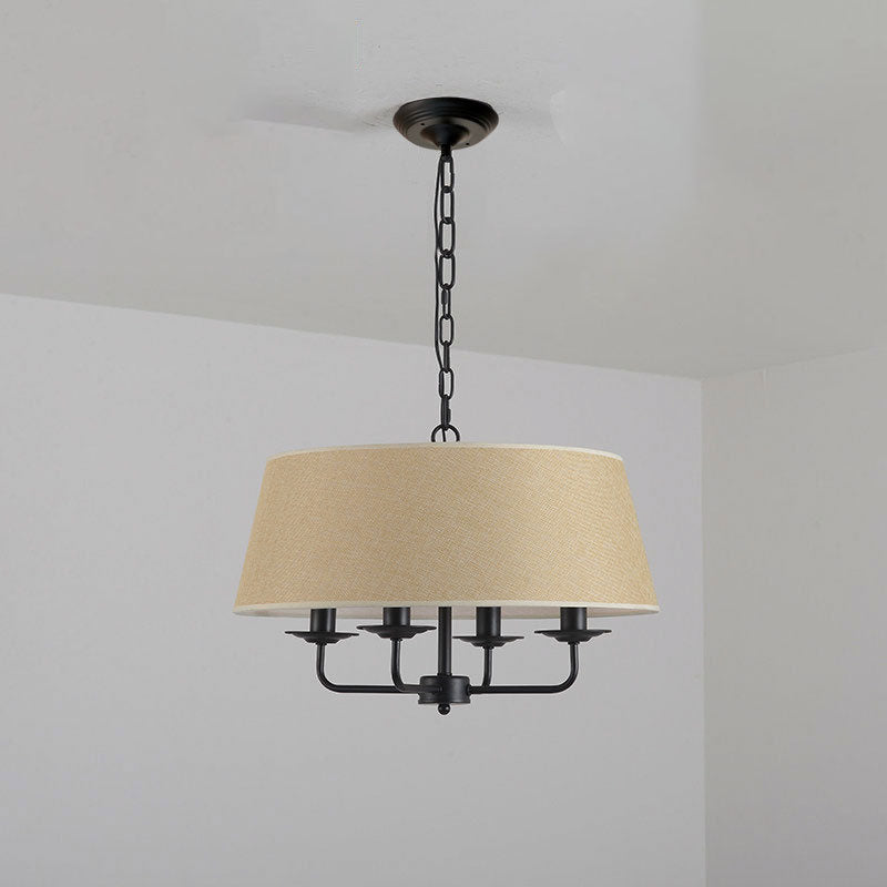Classic European 4-Light Iron Pendant Lamp