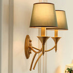 Iron & Fabric Mushroom Wall Sconce