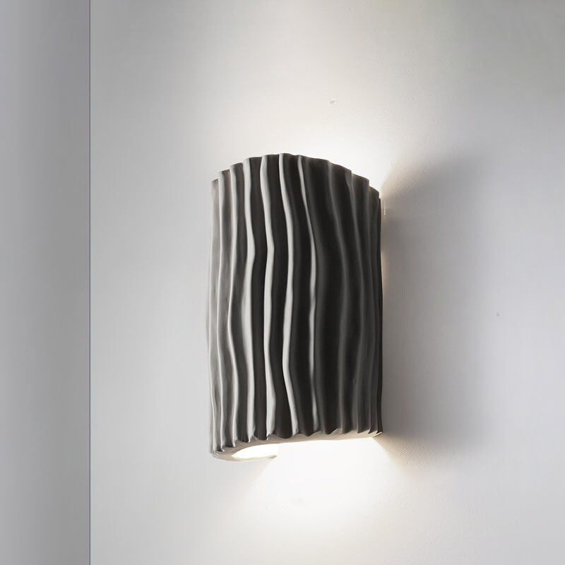 Nordic Striped Resin Wall Sconce