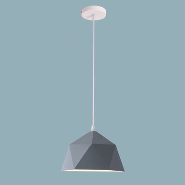 Geometric Lozenge 1-Light Pendant - Modern Macaroon Design