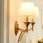 Iron & Fabric Mushroom Wall Sconce