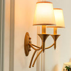 Iron & Fabric Mushroom Wall Sconce