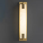 Rectangular Copper Marble LED Outdoor Wall Sconce