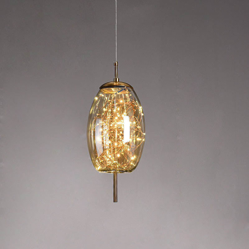 Scandinavian Oval Glass Pendant