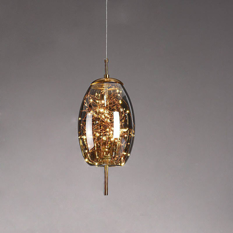 Scandinavian Oval Glass Pendant