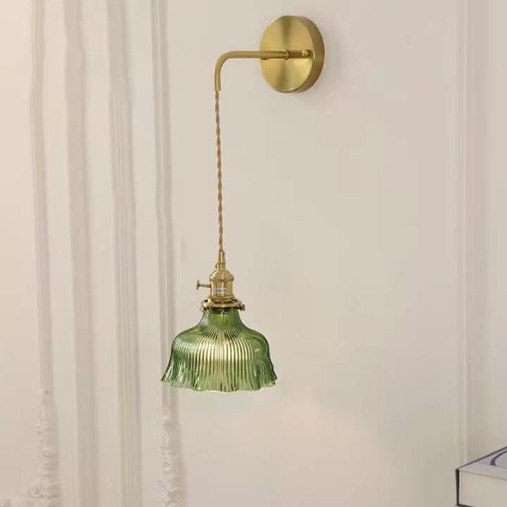 Modern Copper & Glass Wall Sconce