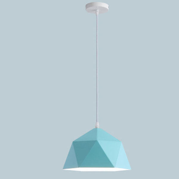 Geometric Lozenge 1-Light Pendant - Modern Macaroon Design