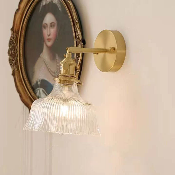 Modern Copper & Glass Wall Sconce