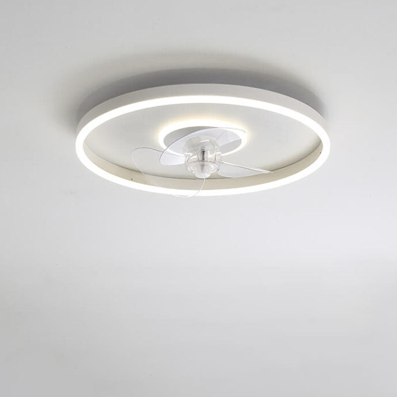 Minimalist Round Invisible LED Ceiling Fan Light