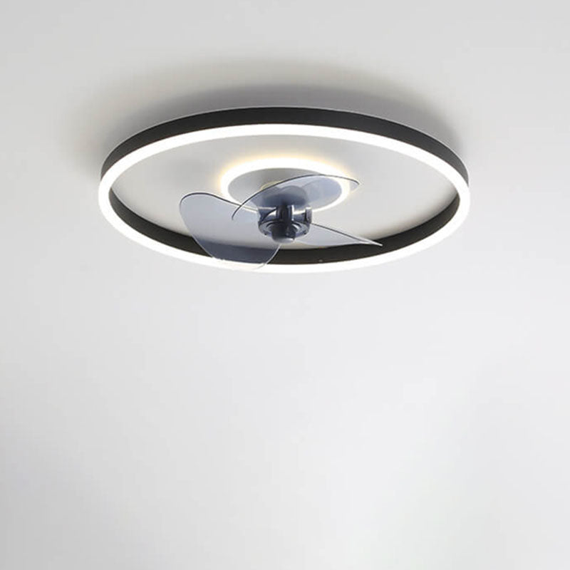 Minimalist Round Invisible LED Ceiling Fan Light