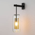 Clear Glass Cylinder Wall Sconce
