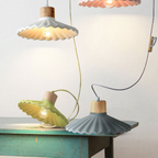 Scalloped Cement Pendant Light