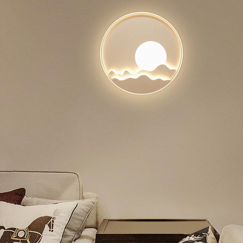 Contemporary Aluminum LED Moon Wall Sconce