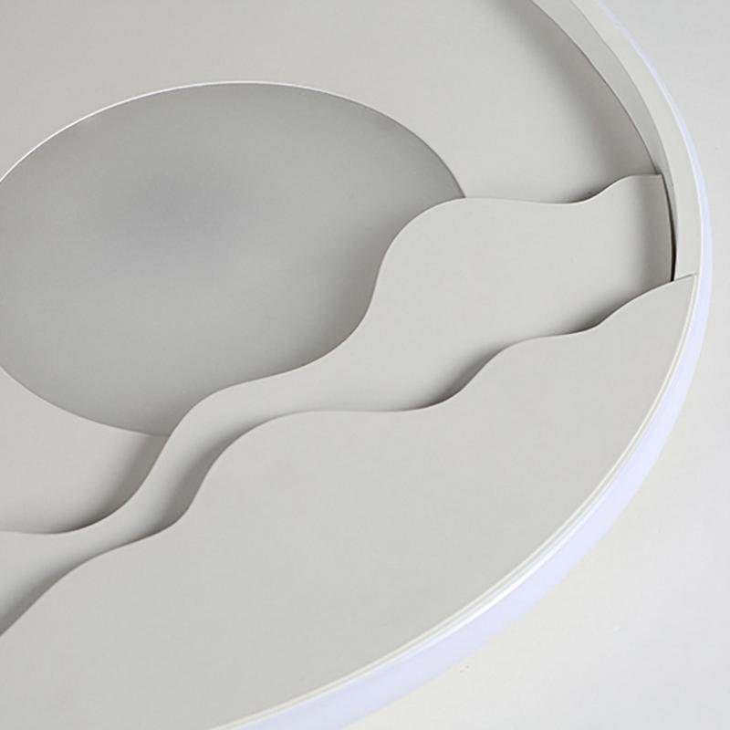 Contemporary Aluminum LED Moon Wall Sconce