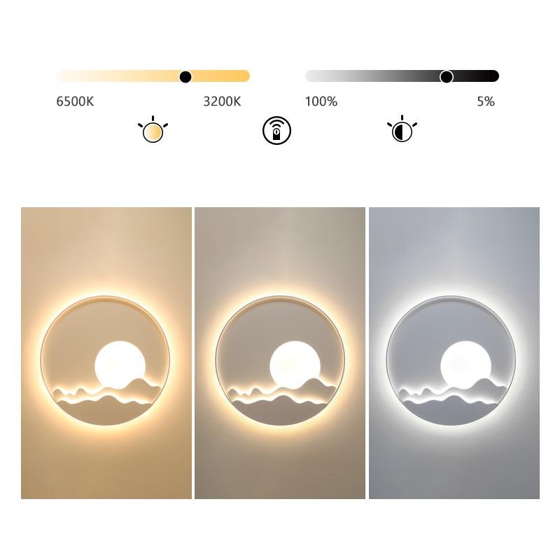 Contemporary Aluminum LED Moon Wall Sconce