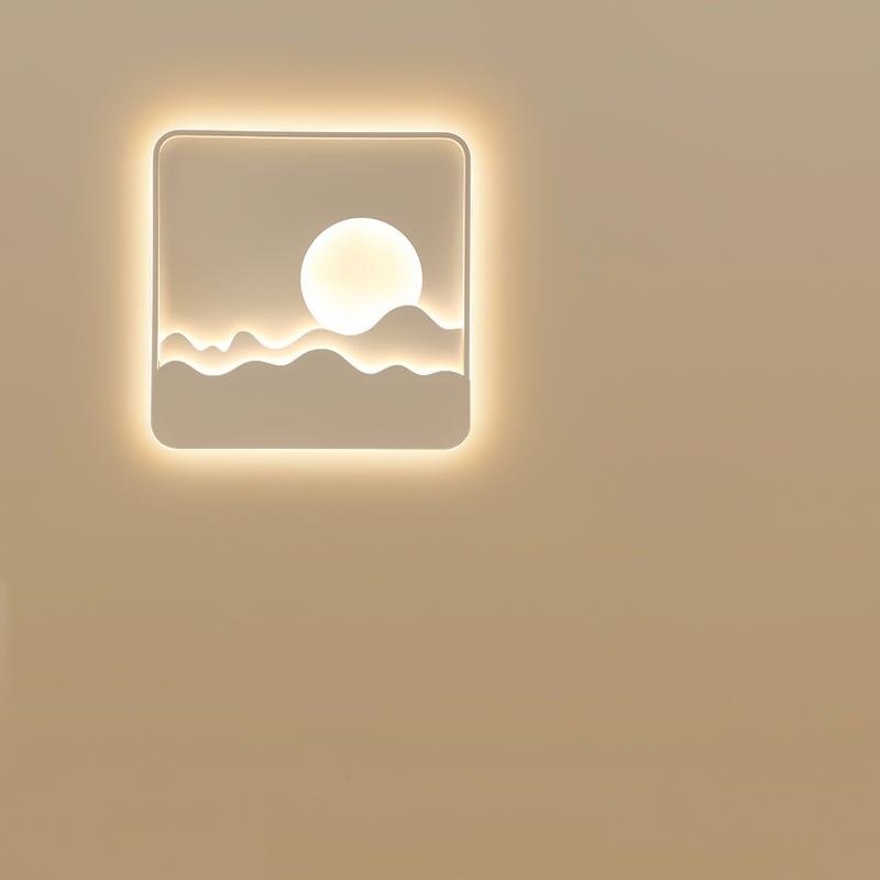 Contemporary Aluminum LED Moon Wall Sconce