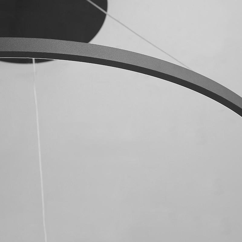 Modern Circle Linear Chandelier Ceiling Light