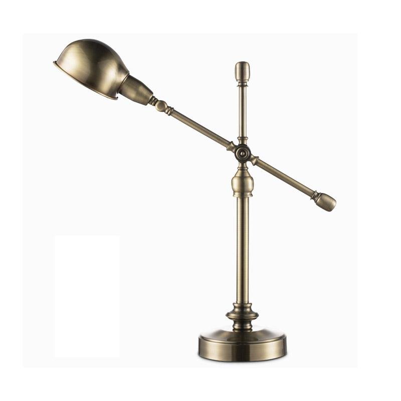 Adjustable Vintage Metallic Dome Desk Lamp with Flexible Arm for Home Office and Study