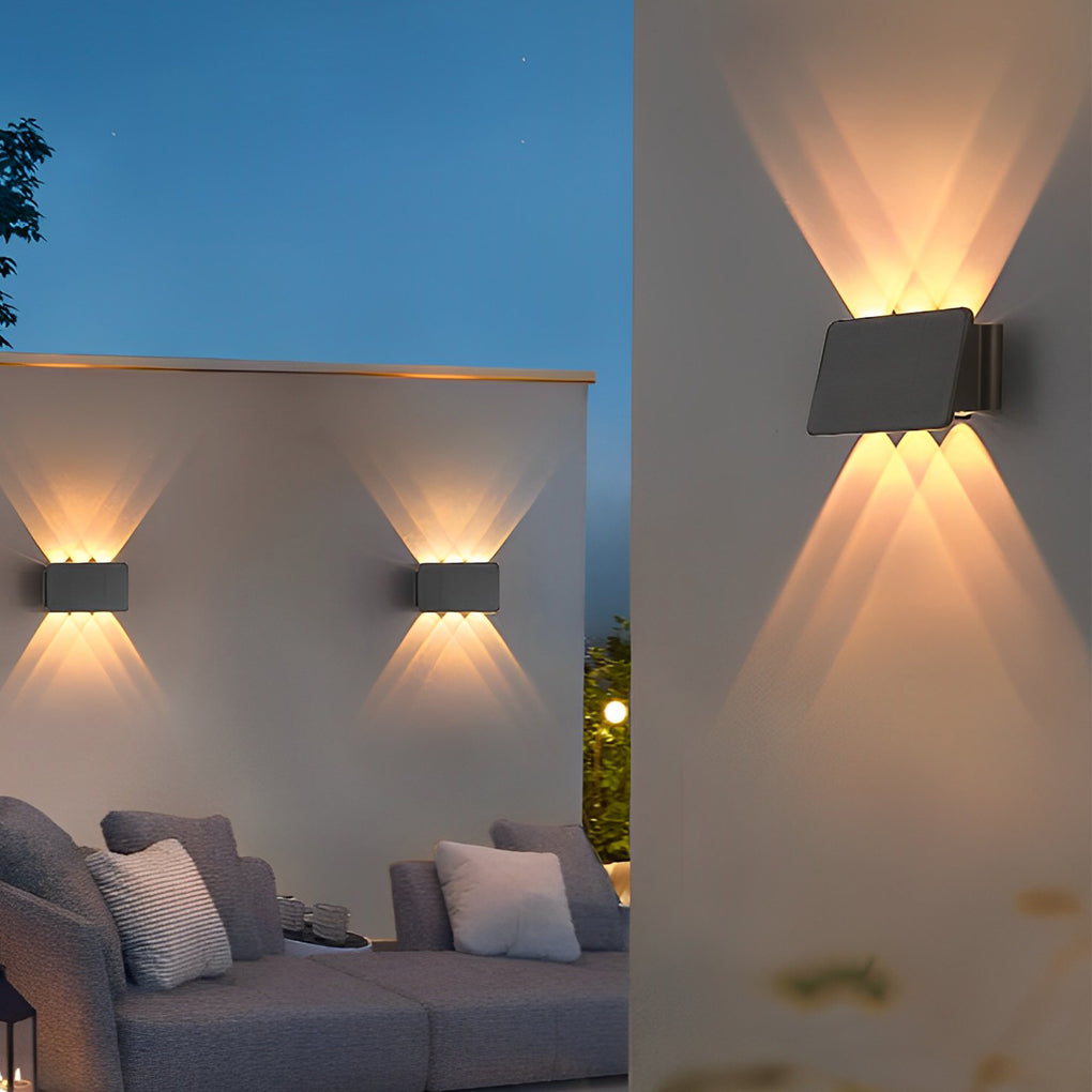 Premium Waterproof LED Solar Wall Sconce with Up and Down Lighting