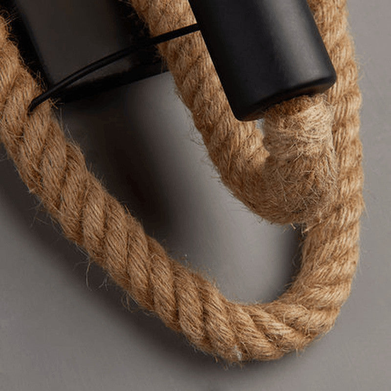 Vintage Hemp Rope 1-Light Wall Sconce