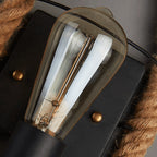 Vintage Hemp Rope 1-Light Wall Sconce