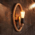 Vintage Hemp Rope 1-Light Wall Sconce