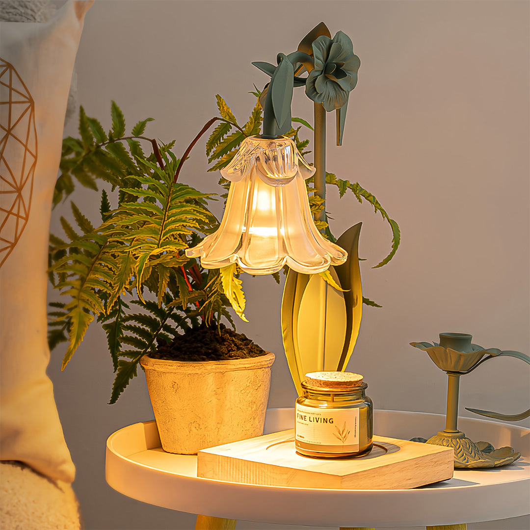 Elegant Fireless Scented Flower Table Lamp - Melt Night Light
