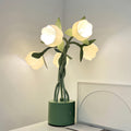 Vintage Green Artistic Table Lamp with Adjustable Stems
