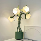 Vintage Green Artistic Table Lamp with Adjustable Stems