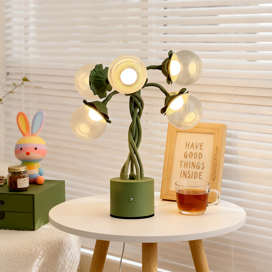Adjustable Bubble Table Lamp with Flexible Stems - Creative DIY Design