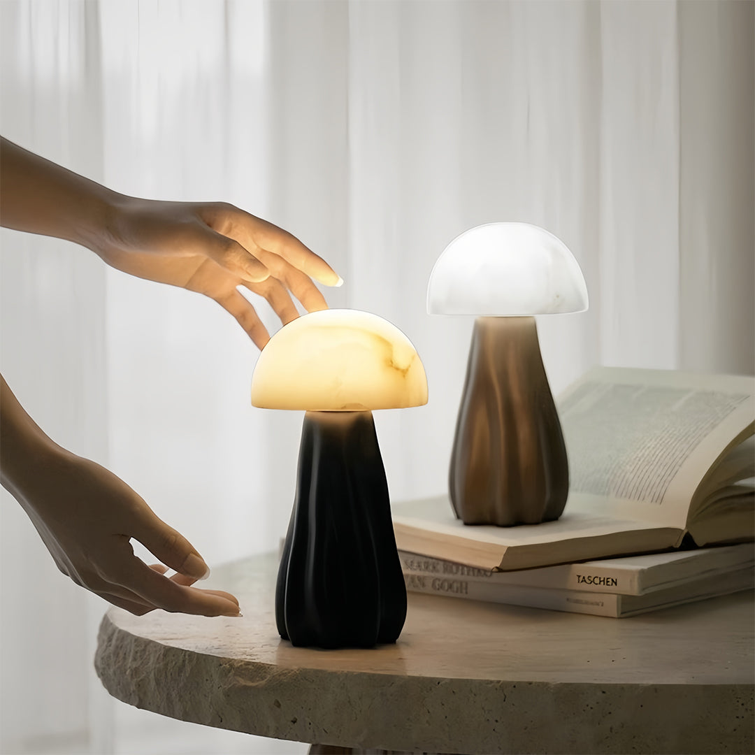 Nordic Resin Mushroom Table Lamp - Unique LED Atmosphere Light