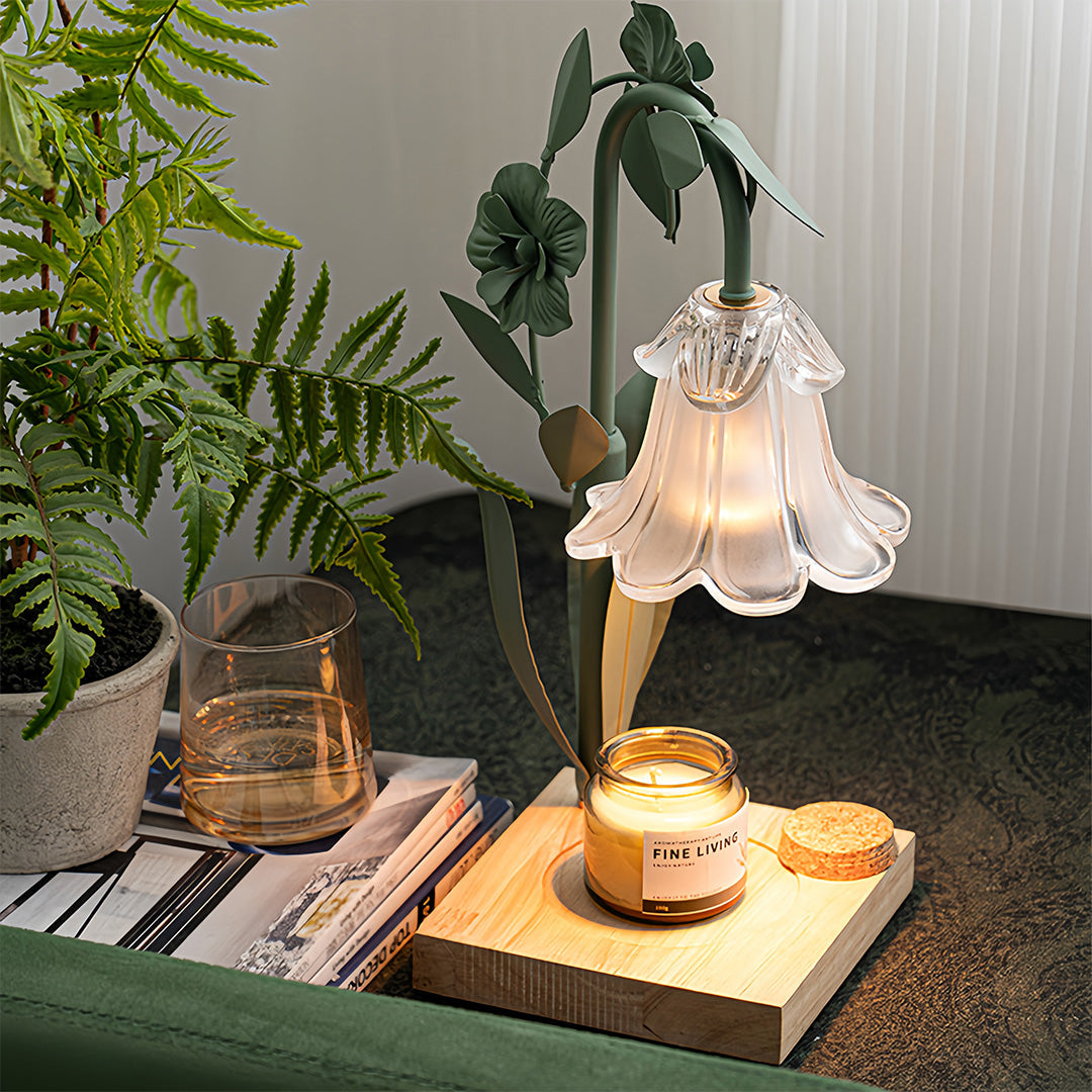 Elegant Fireless Scented Flower Table Lamp - Melt Night Light