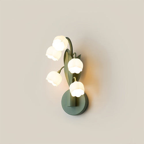 Classic Bellflower Glass Wall Light - French Country Floral Design