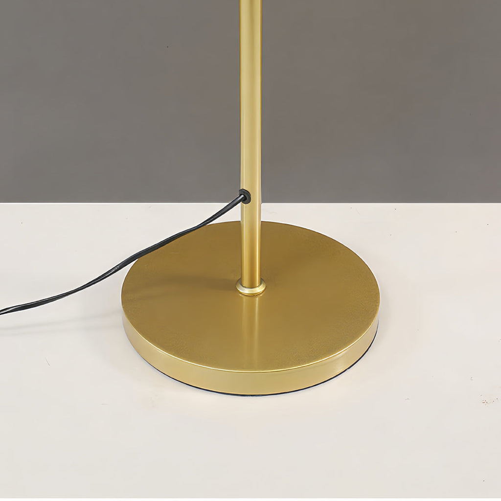Modern 3-Light Globe Floor Lamp in Gold, Black, and White
