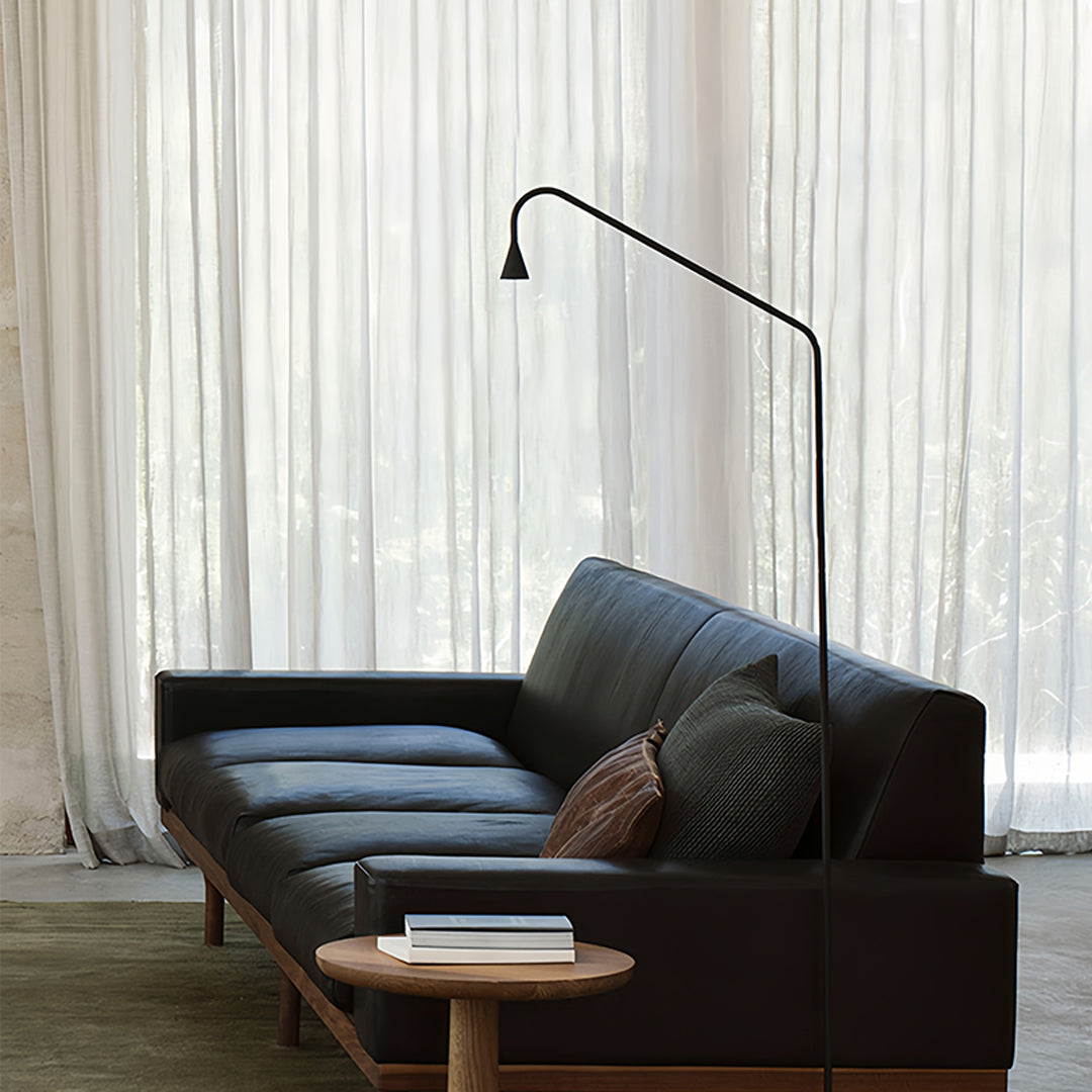 Minimalist Black and Gold LED Floor Lamps for Reading
