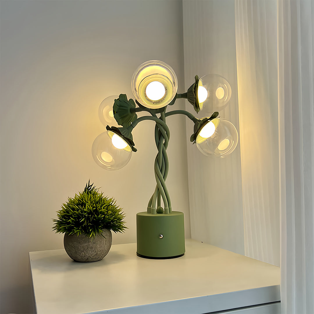 Adjustable Bubble Table Lamp with Flexible Stems - Creative DIY Design