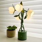 Vintage Green Artistic Table Lamp with Adjustable Stems