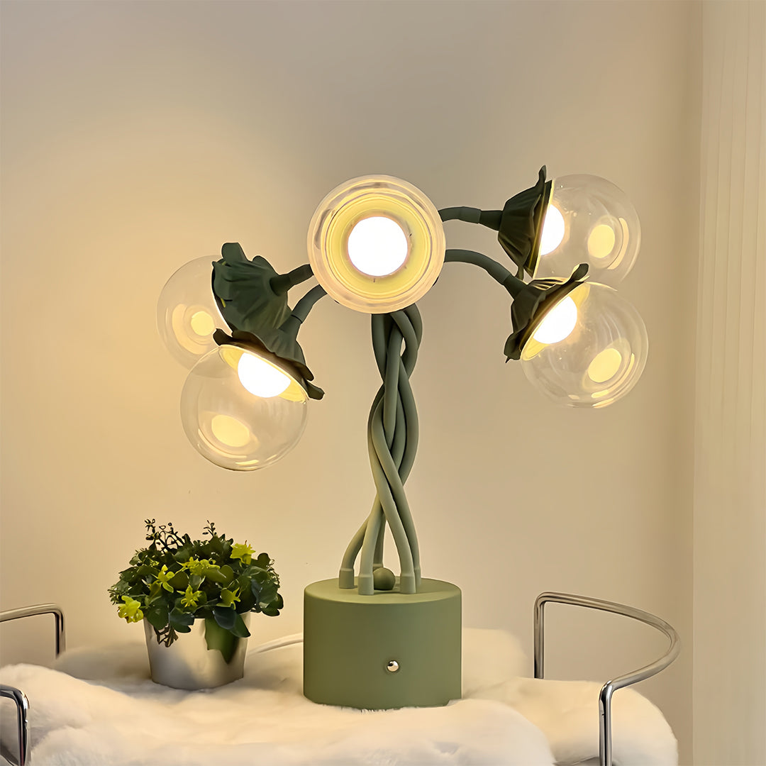 Adjustable Bubble Table Lamp with Flexible Stems - Creative DIY Design