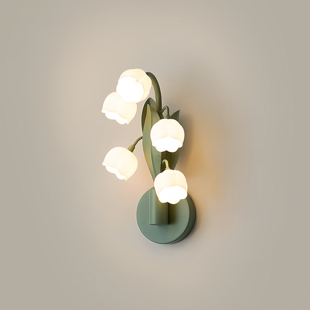 Classic Bellflower Glass Wall Light - French Country Floral Design