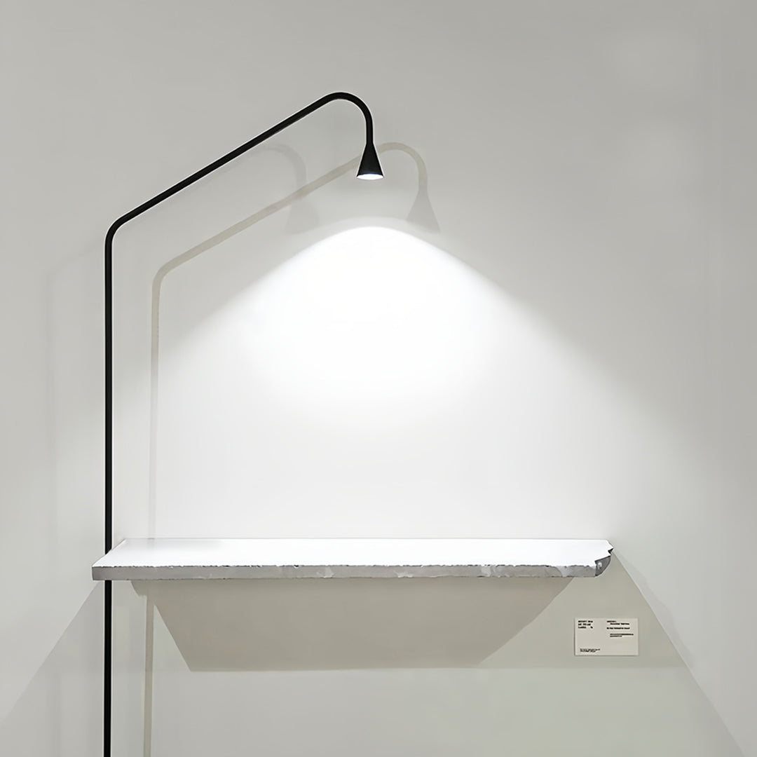 Minimalist Black and Gold LED Floor Lamps for Reading