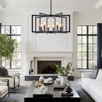 Industrial Multi-Head Candle Chandelier Ceiling Light