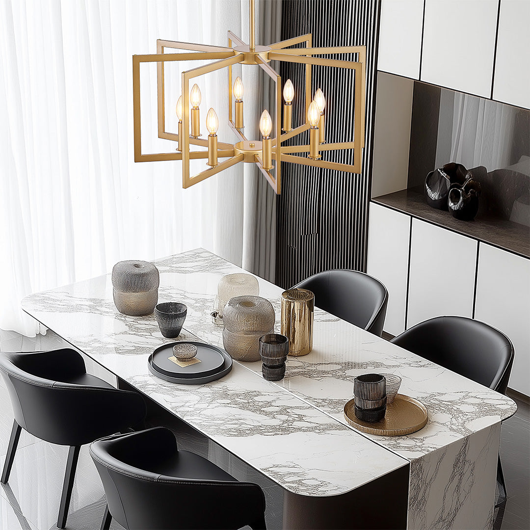Industrial Multi-Head Candle Chandelier Ceiling Light