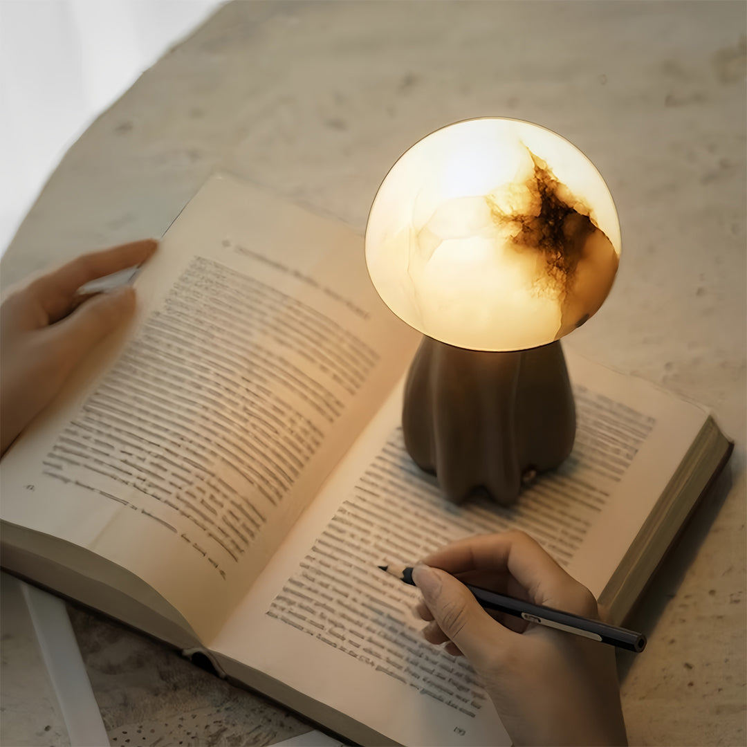 Nordic Resin Mushroom Table Lamp - Unique LED Atmosphere Light