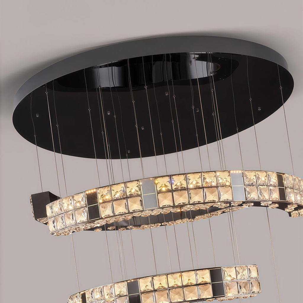 Modern Minimalist K9 Crystal Ceiling Chandelier